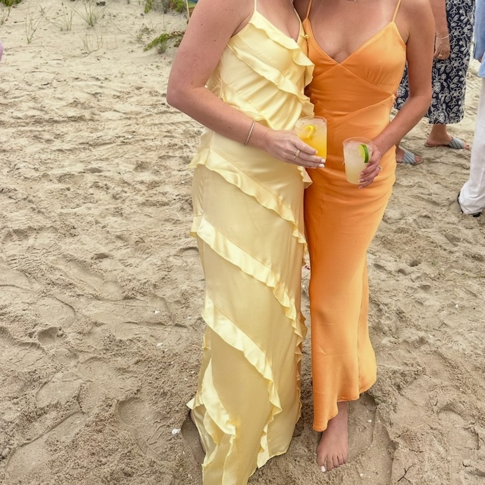 Show Me Your MuMu Yellow Ruched Maxi Dress - Picture 2 of 2